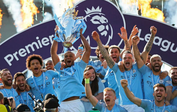 2018-19赛季曼城获得<a href=/zuqiulanmu/yingchao/ target=_blank class=infotextkey>英超</a>冠军