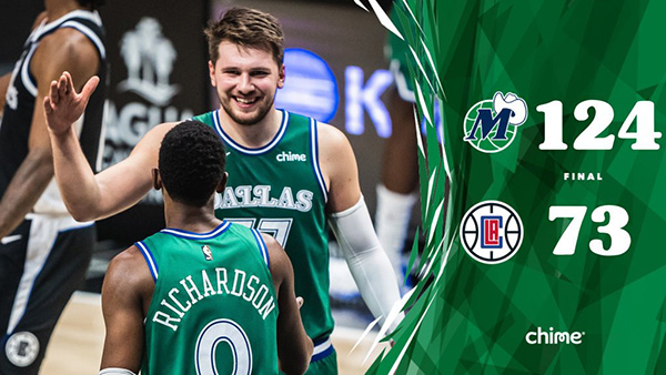 <a href=/lanqiulanmu/mavericks/ target=_blank class=infotextkey>独行侠</a>124-73大胜<a href=/lanqiulanmu/clippers/ target=_blank class=infotextkey>快船</a>队